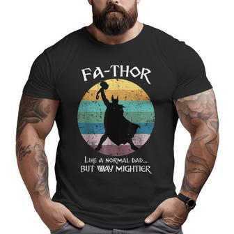 Fathor Like Dad Just Mightier Hero Dad Grandpa Father's Day Big and Tall Men T-shirt | Mazezy