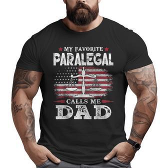 My Favorite Paralegal Calls Me Dad Usa Flag Dad Father Big and Tall Men T-shirt | Mazezy