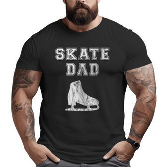 Figure Skating For Dad Skate Dad Distressed Vintage Big and Tall Men T-shirt | Mazezy