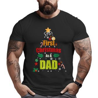 First Christmas As A Dad V2 Big and Tall Men T-shirt | Mazezy