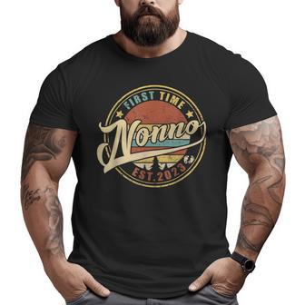 First Time Nonno 2023 For Promoted To Dad Big and Tall Men T-shirt | Mazezy