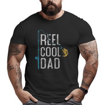 Fishing Reel Cool Dad Father's Day For Fisherman Dad Big and Tall Men T-shirt | Mazezy