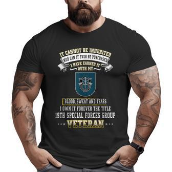 Forever The Title 19Th Special Forces Group Veteran Big and Tall Men T-shirt | Mazezy
