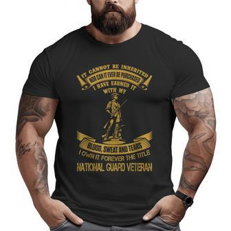 Forever The Title National Guard Veteran Big and Tall Men T-shirt | Mazezy