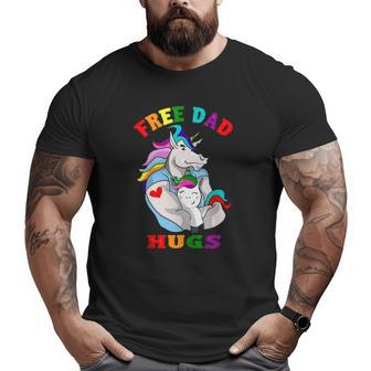 Free Dad Hugs Lgbt Gay Pride Big and Tall Men T-shirt | Mazezy