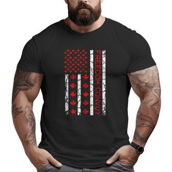 Freedom Convoy 2022 Support Canadian Truckers Mandate Truck Big and Tall Men T-shirt | Mazezy