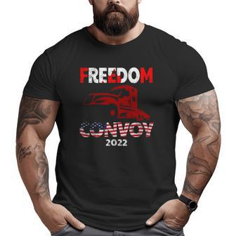 Freedom Convoy 2022 In Support Of Truckers Mandate Big and Tall Men T-shirt | Mazezy