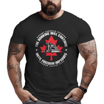Freedom Convoy 2022 Truck Driver Support Truckers Great Big and Tall Men T-shirt | Mazezy