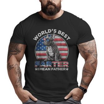 Frenchie World’S Best Farter I Mean Father Vintage Usa Flag Big and Tall Men T-shirt | Mazezy UK