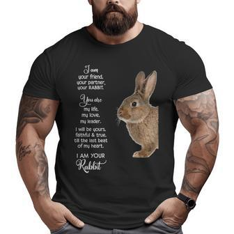 I Am Your Friend I Am Your Rabbit Big and Tall Men T-shirt | Mazezy