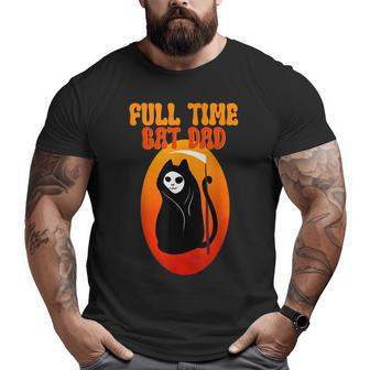 Full Time Cat Dad Halloween V2 Big and Tall Men T-shirt | Mazezy