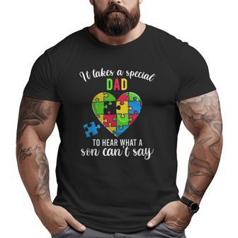 Fun Heart Puzzle S Dad Autism Awareness Family Support Big and Tall Men T-shirt | Mazezy