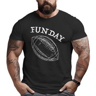 Funday American Football Dad Fathers Day Son Daddy Matching Big and Tall Men T-shirt | Mazezy