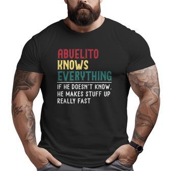 Abuelito Know Everything Father's Day For Grandpa Big and Tall Men T-shirt | Mazezy