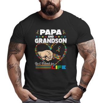 Autism Awareness Papa Grandson Best Friend For Life Big and Tall Men T-shirt | Mazezy