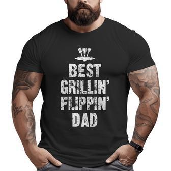 Best Grilling Flipping Dad Bbq Meat Grill Vintage Big and Tall Men T-shirt | Mazezy