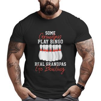 Bowling For Grandpa Or Dad Big and Tall Men T-shirt | Mazezy