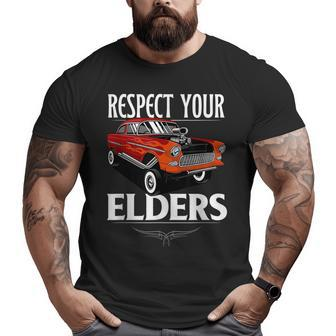 Car Guy Classic Muscle Car Respect Your Elders Big and Tall Men T-shirt | Mazezy