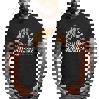 Chickens Tiny Dinosaur Art For Men Women Chicken Lover Big and Tall Men T-shirt | Mazezy