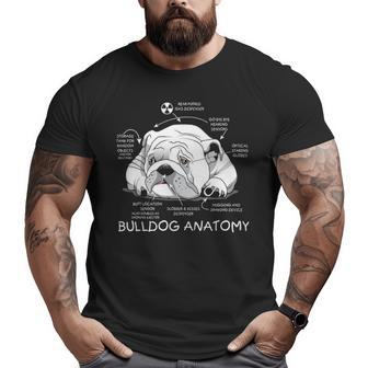 Cute English Bulldog Anatomy Dog Biology Big and Tall Men T-shirt | Mazezy