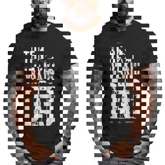 Distressed Dog Owner Saying Dog Dad The Walking Dad Big and Tall Men T-shirt | Mazezy