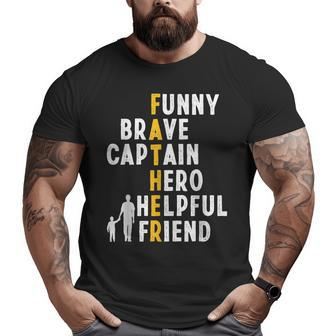Father Definition Papa Dad Daddy Poppa Father´S Day Big and Tall Men T-shirt | Mazezy