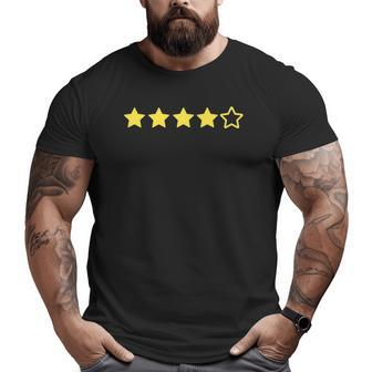 Father's Day 4 Out Of 5 Star Review Dad Papa Sarcastic Big and Tall Men T-shirt | Mazezy