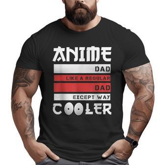 Father's Day Anime Dad Cute Japanese Anime Dad Big and Tall Men T-shirt | Mazezy