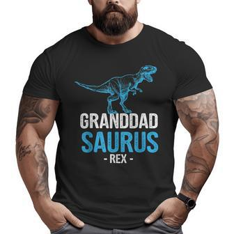 Father's Day For Grandpa Granddad Saurus Rex Big and Tall Men T-shirt | Mazezy