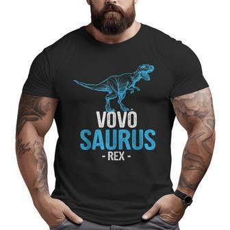 Father's Day For Grandpa Vovo Saurus Rex Big and Tall Men T-shirt | Mazezy