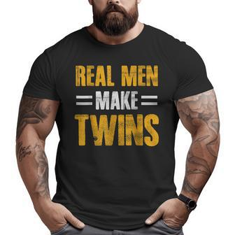 Father's Day Humor Novelty For Twins Dad Big and Tall Men T-shirt | Mazezy UK