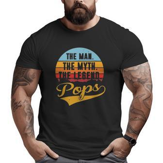 Father's Day Pops Retro Big and Tall Men T-shirt | Mazezy
