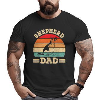 German Shepherd Dad Print Dog Vintage Retro Men Big and Tall Men T-shirt | Mazezy