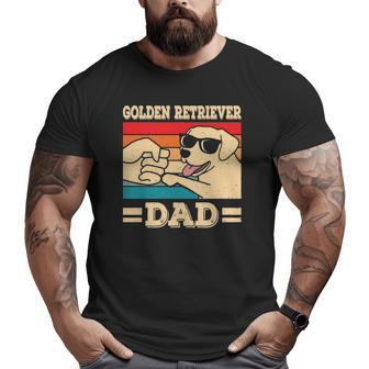 Golden Retriever Dad Dog Retro Big and Tall Men T-shirt | Mazezy