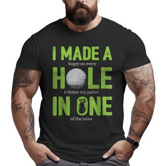 Golf Dad Men Hole In One Golf Gag Golf Player Big and Tall Men T-shirt | Mazezy