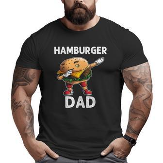 Hamburger For Dad Father Burger Cheeseburger Food Big and Tall Men T-shirt | Mazezy UK