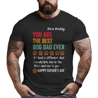 Happy Fathers Day From Dog Treats To Dad Quote Big and Tall Men T-shirt | Mazezy