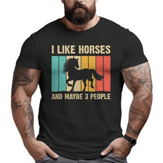 Horse Art Horse Lover Men Women Boys Girls Introvert Big and Tall Men T-shirt | Mazezy