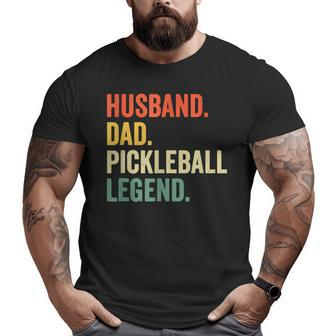 Husband Dad Pickleball Legend Vintage Father's Day Big and Tall Men T-shirt | Mazezy