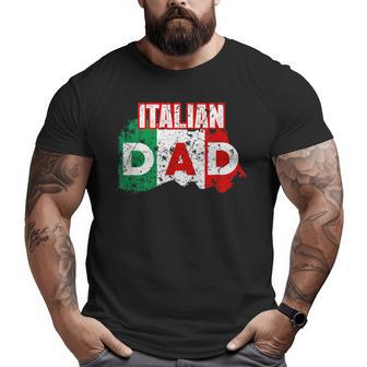 Italian Dad Father Italia Daddy Vintage Big and Tall Men T-shirt | Mazezy