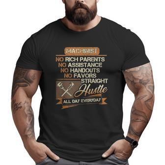 Machinist For Men Dad Brother Uncle Papa Big and Tall Men T-shirt | Mazezy