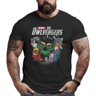 Owl Lover Owlvengers For Fans Big and Tall Men T-shirt | Mazezy