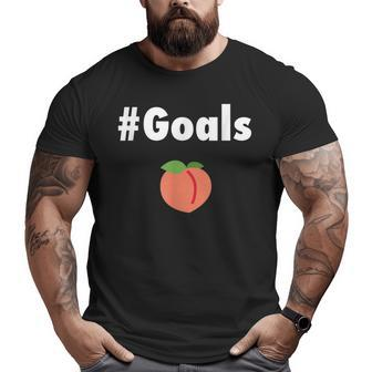 Peach Goals Gym Big and Tall Men T-shirt | Mazezy