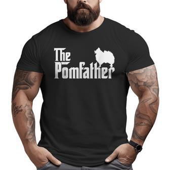Pomeranian Father Dad The Pom Father Dog Lover Big and Tall Men T-shirt | Mazezy