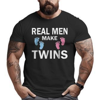 Real Men Make Twins Father's Day New Dad Daddy Big and Tall Men T-shirt | Mazezy
