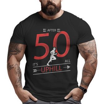 Running 50 Years Old 50Th Birthday Big and Tall Men T-shirt | Mazezy