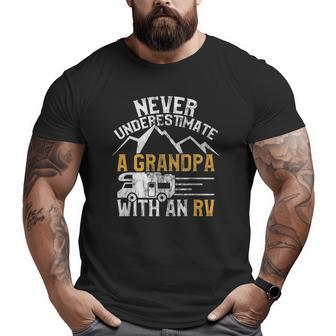 Rv Stuff Apparel Never Underestimate Grandpa Tee Big and Tall Men T-shirt | Mazezy