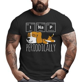 Science I Nap Periodic Table Meme Meh Beagle Dog Big and Tall Men T-shirt | Mazezy