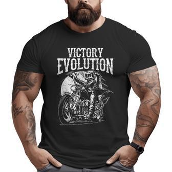 Skull Ride Motorcycle Evolution For Dad Big and Tall Men T-shirt | Mazezy