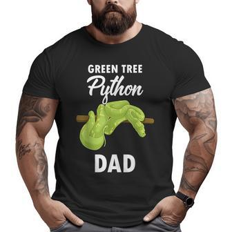 Snake Lover Dad Green Tree Python Big and Tall Men T-shirt | Mazezy